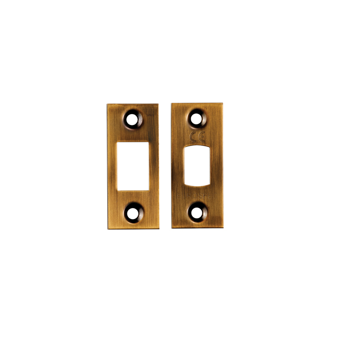 Eurospec FSF5010AB Forend Strike & Fixing Pack To Suit Heavy Duty Tubular Deadbolt Antique Brass