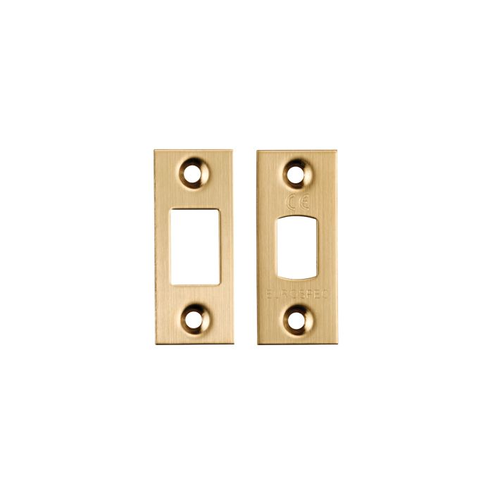 Eurospec FSF5010SB Forend Strike & Fixing Pack To Suit Heavy Duty Tubular Deadbolt Satin Brass