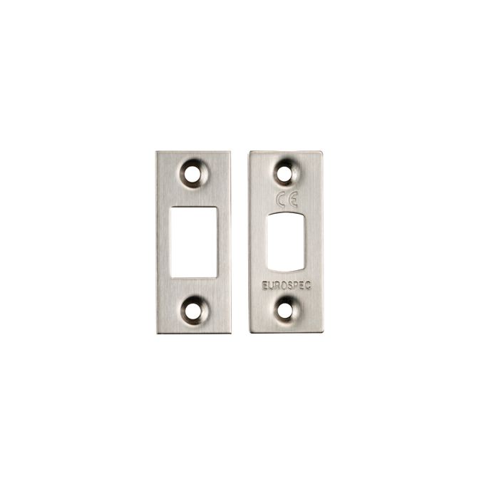 Eurospec FSF5010SSS Forend Strike & Fixing Pack To Suit Heavy Duty Tubular Deadbolt Satin Stainless Steel