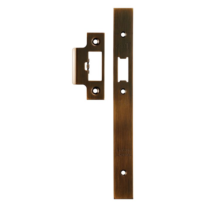 Eurospec FSF5016AB Forend Strike & Fixing Pack To Suit Din Latch (Security) Antique Brass