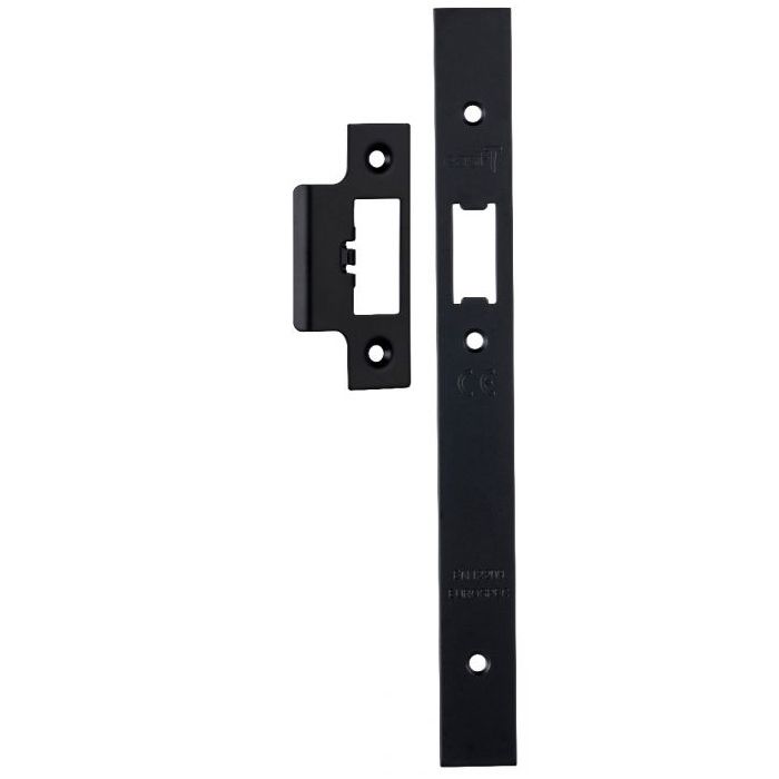 Eurospec FSF5016MB Forend Strike & Fixing Pack To Suit Din Latch (Security) Matt Black