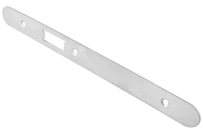 Eurospec FSF5016SSS/R Forend Strike & Fixing Pack To Suit Din Latch (Security) Radius Satin Stainless Steel