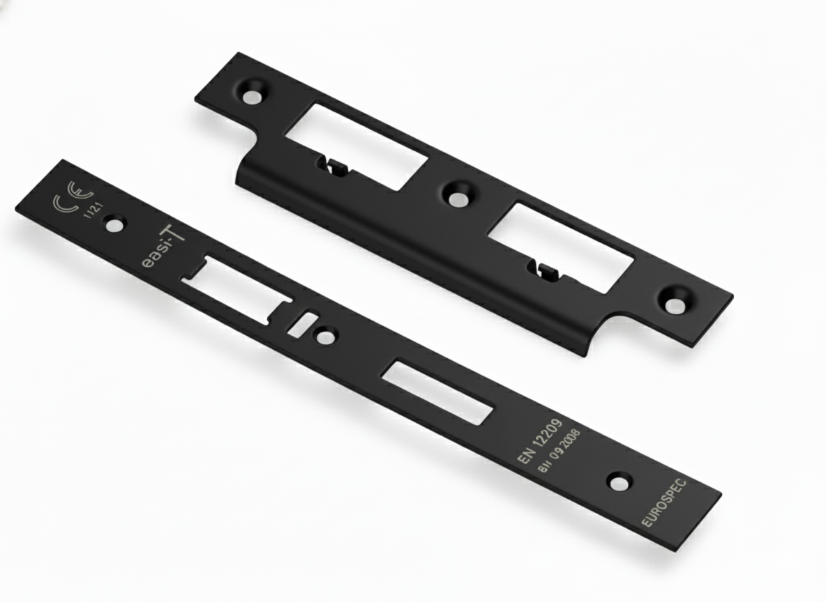 Eurospec FSF5032MB Forend Strike & Fixing Pack To Suit Din Escape Lock Matt Black