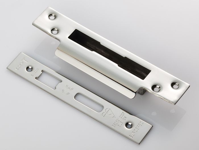 Eurospec FSF5013BSS Forend Strike & Fixing Pack To Suit Bs 5 Lever Sash Lock Bright Stainless Steel