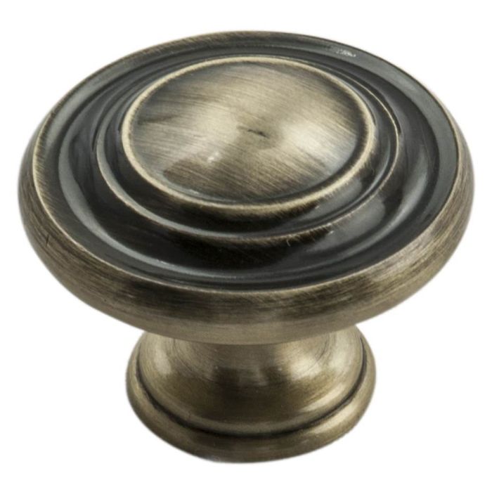 Fingertip FTD515ABB Ftd Traditional Pattern Knob 34mm Antique Burnished Brass
