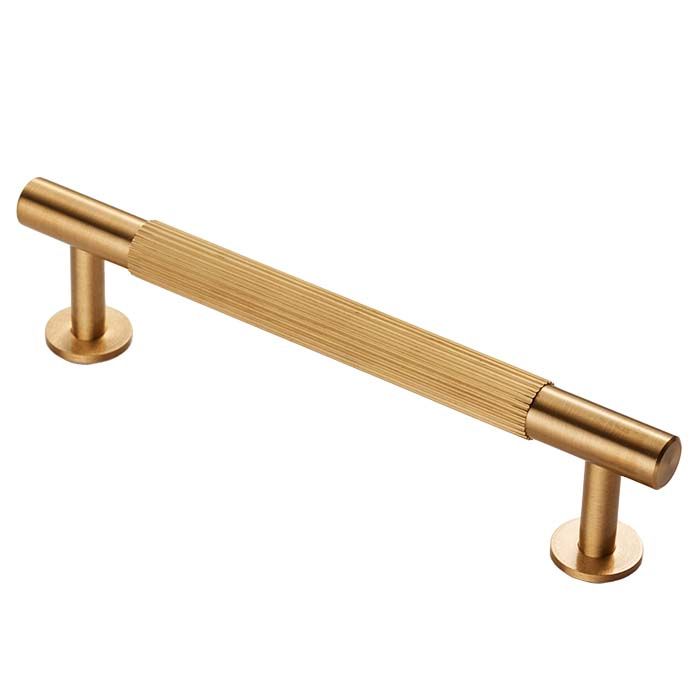 Fingertip Ftd710Bsb Ftd Lines Pull Handle 128Mm C/C Satin Brass