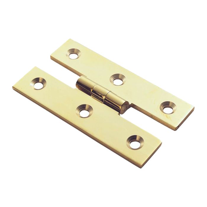 Fingertip FTD810 Ftd H Pattern Cabinet Hinge 63 X 38 X 2mm Polished Brass