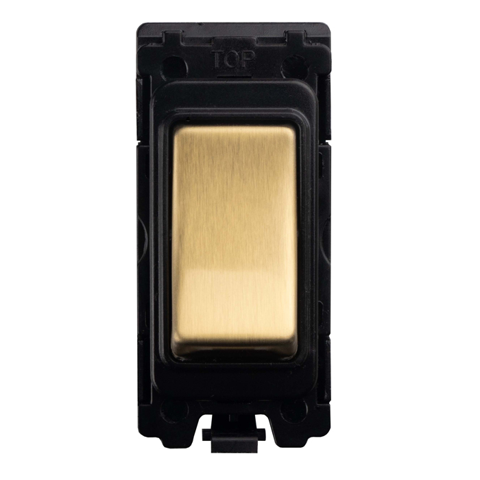 2 Way & Off Switch Black With Satin Brass Rocker Satin Brass G12C-SBB Eurolite G12C-SBB