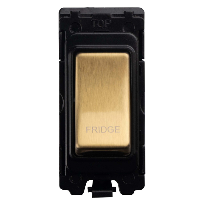 Fridge Switch Black With Satin Brass Rocker Satin Brass G30-SBB-FD Eurolite G30-SBB-FD