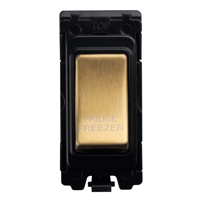Fridge Freezer Switch Black With Satin Brass Rocker Satin Brass G30-SBB-FF Eurolite G30-SBB-FF