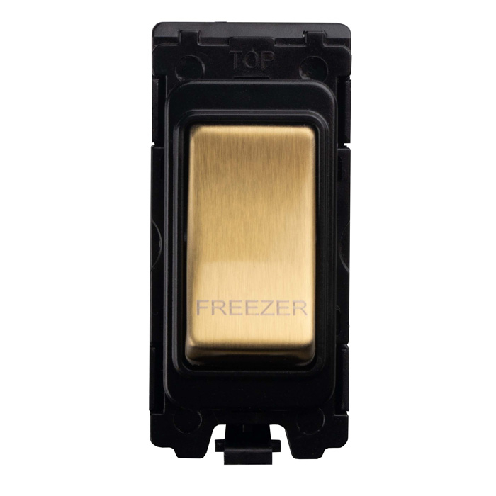 Freezer Switch Black With Satin Brass Rocker Satin Brass G30-SBB-FZ Eurolite G30-SBB-FZ