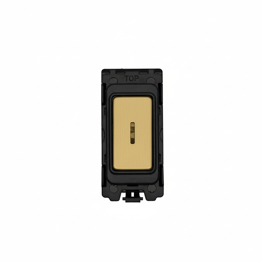 Key Switch Black With Satin Brass Rocker Satin Brass G30KY-SBB Eurolite G30KY-SBB