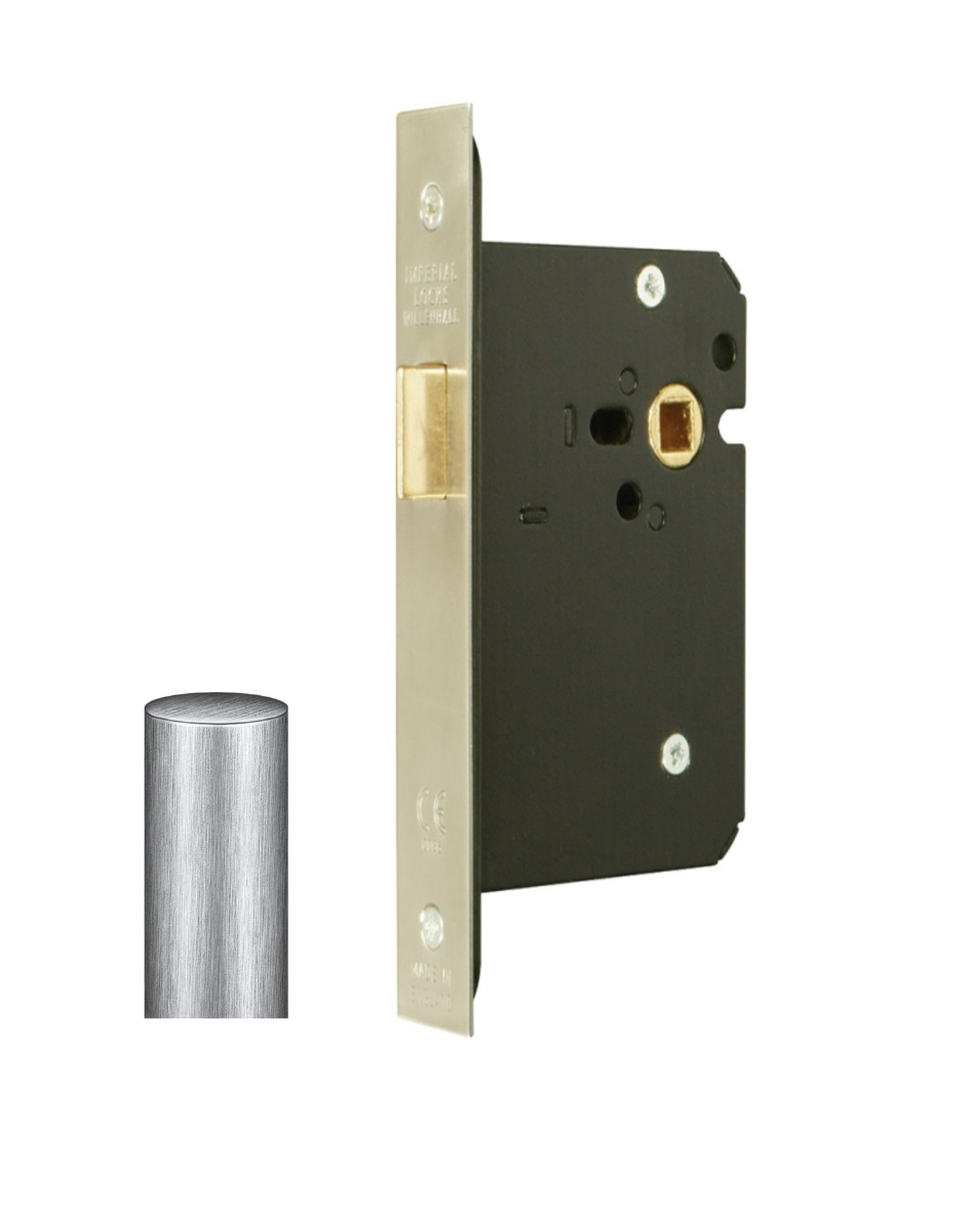 Mortice Upright Latch-76mm Case -57mm Backset G4053 By Imperial Locks Satin Stainless Steel G4053-76-SSS