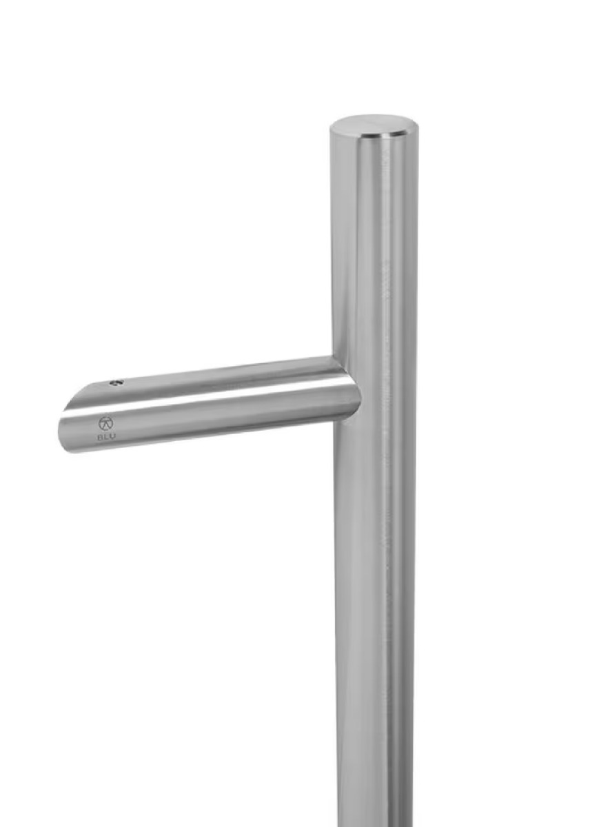 BLU, Offset Round 'T' Bar Pull Handle, 600mm, Secret Fix, 316 Satin Stainless Steel HAB6-600-SF-SSS