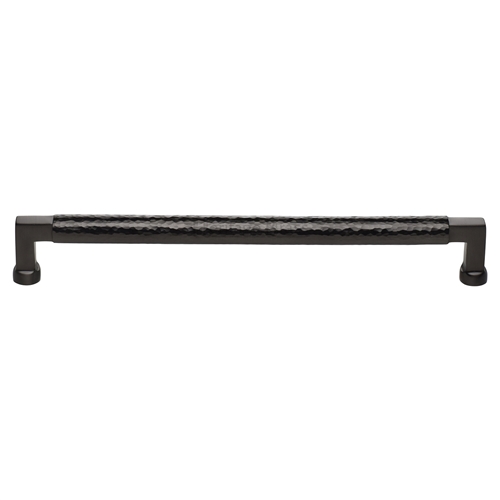 Heritage Brass Cabinet Pull Bauhaus Hammered Design 254mm CTC Matt Bronze