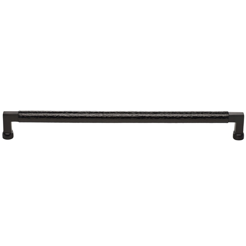 Heritage Brass Cabinet Pull Bauhaus Hammered Design 320mm CTC Matt Bronze