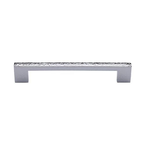 Heritage Brass Cabinet Pull Metro Hammered Design 160mm CTC Polished Chrome