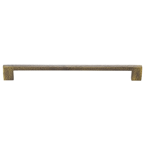 Heritage Brass Cabinet Pull Metro Hammered Design 256mm CTC Antique Brass