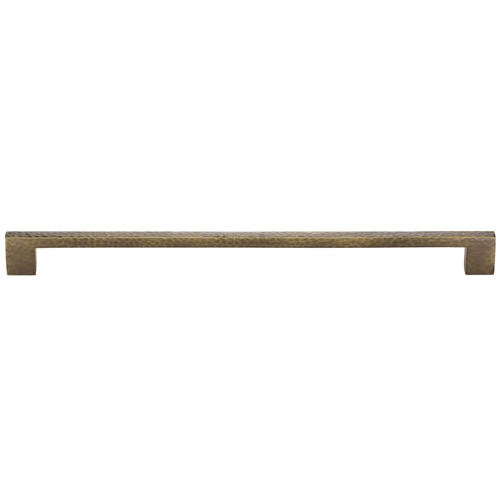Heritage Brass Cabinet Pull Metro Hammered Design 320mm CTC Antique Brass