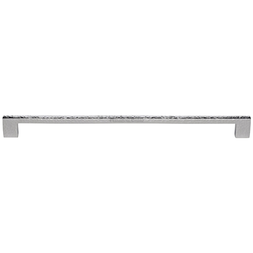 Heritage Brass Cabinet Pull Metro Hammered Design 320mm CTC Polished Chrome Finish HAM0337 320-PC