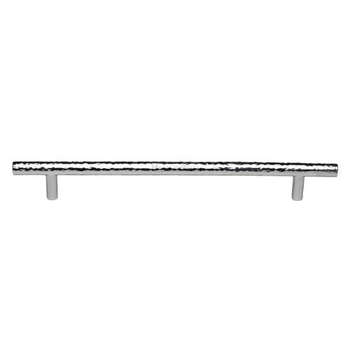 Heritage Brass Cabinet Pull T-Bar Hammered Design 203mm CTC Polished Chrome