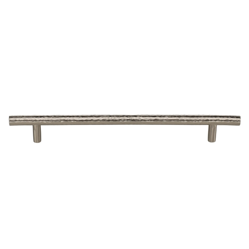 Heritage Brass Cabinet Pull T-Bar Hammered Design 203mm CTC Satin Nickel