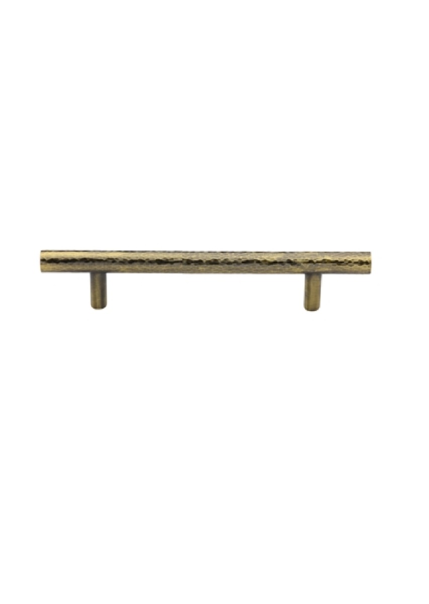 Heritage Brass Cabinet Pull T-Bar Hammered Design 101mm CTC Antique Brass