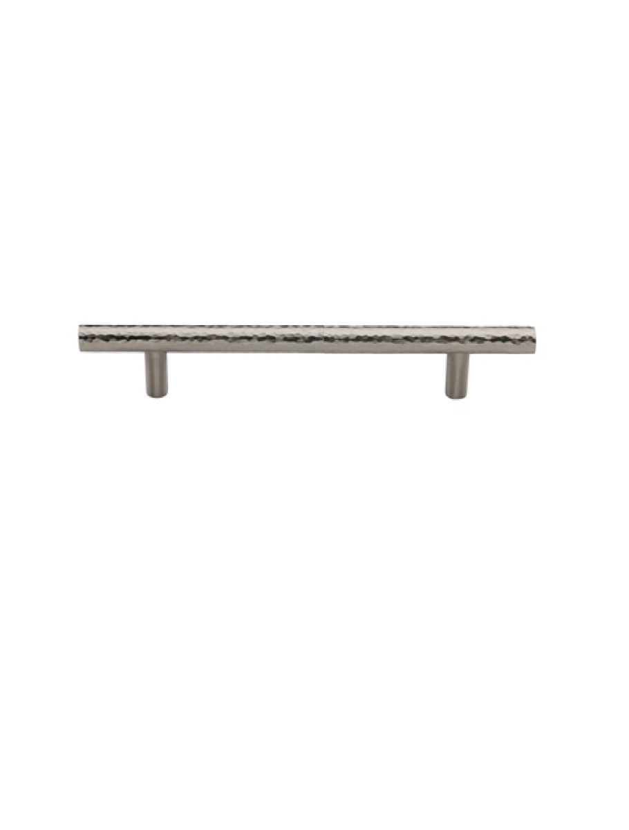 Heritage Brass Cabinet Pull T-Bar Hammered Design 101mm CTC Satin Nickel