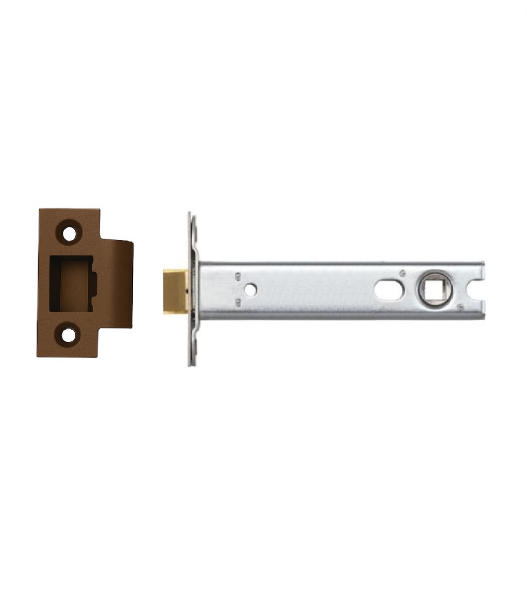 Ironzone Heavy Duty Bolthrough Tubular Latch 102mm with 83mm Backset Matt Bronze
