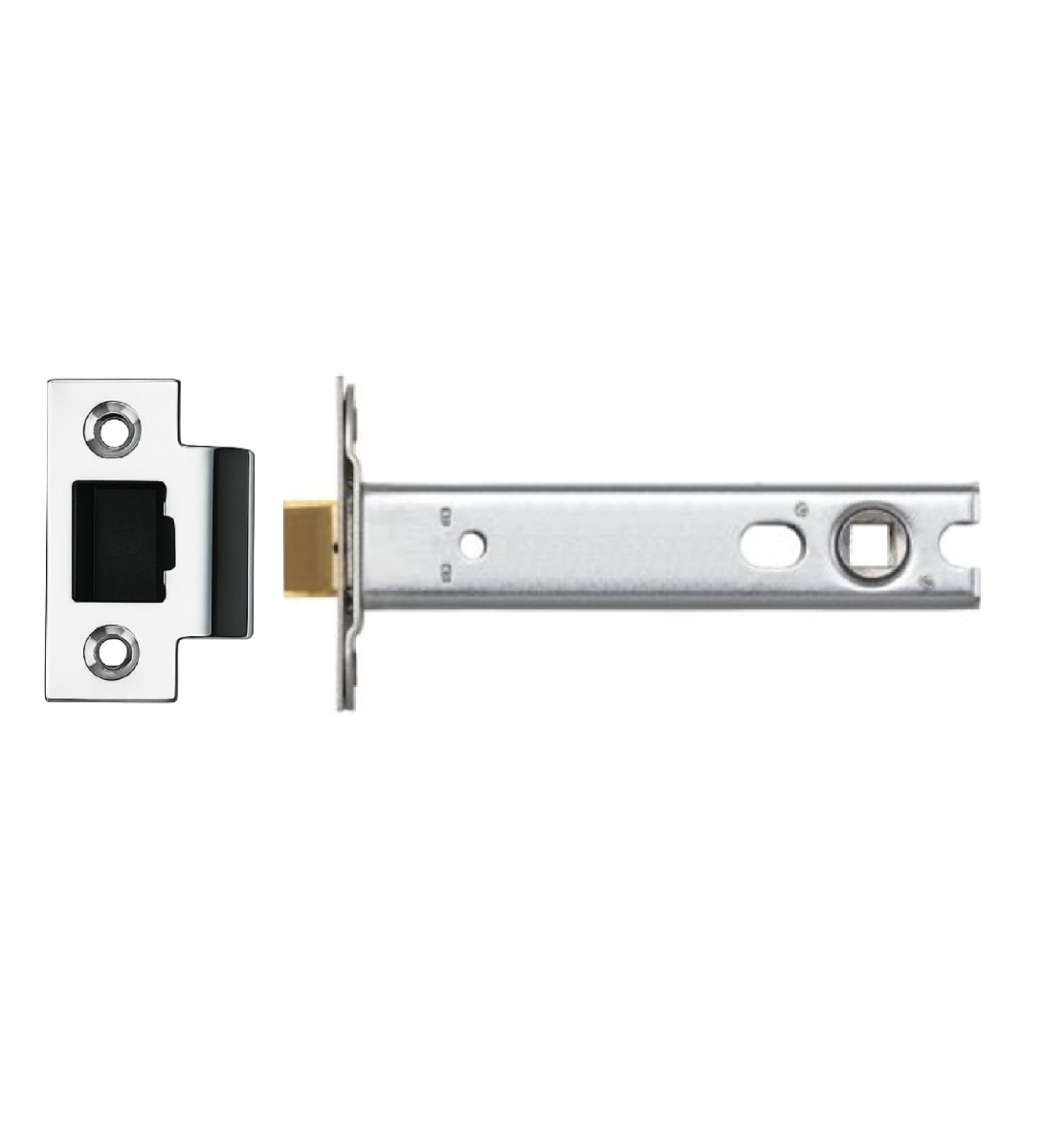 Ironzone Heavy Duty Bolthrough Tubular Latch 102mm with 83mm Backset Polished Stainless Steel