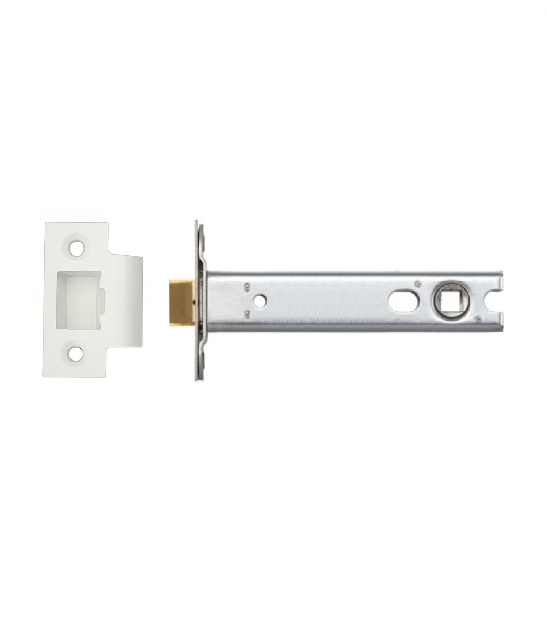 Ironzone Heavy Duty Bolthrough Tubular Latch 102mm with 83mm Backset White