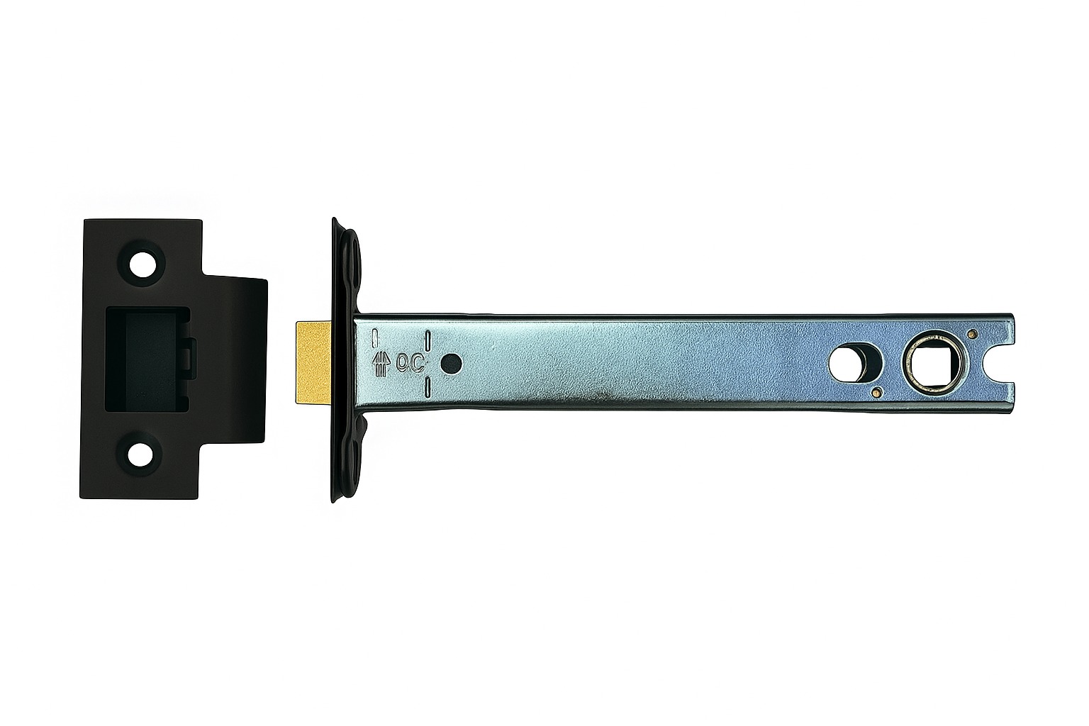 Ironzone Heavy Duty Bolthrough Tubular Latch 152mm with 132mm Backset Black