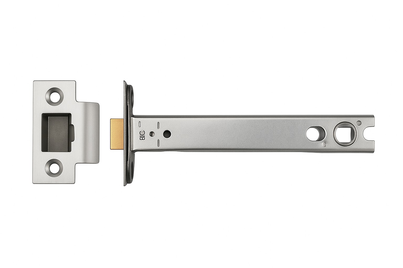 Ironzone Heavy Duty Bolthrough Tubular Latch 152mm with 132mm Backset Satin Stainless Steel