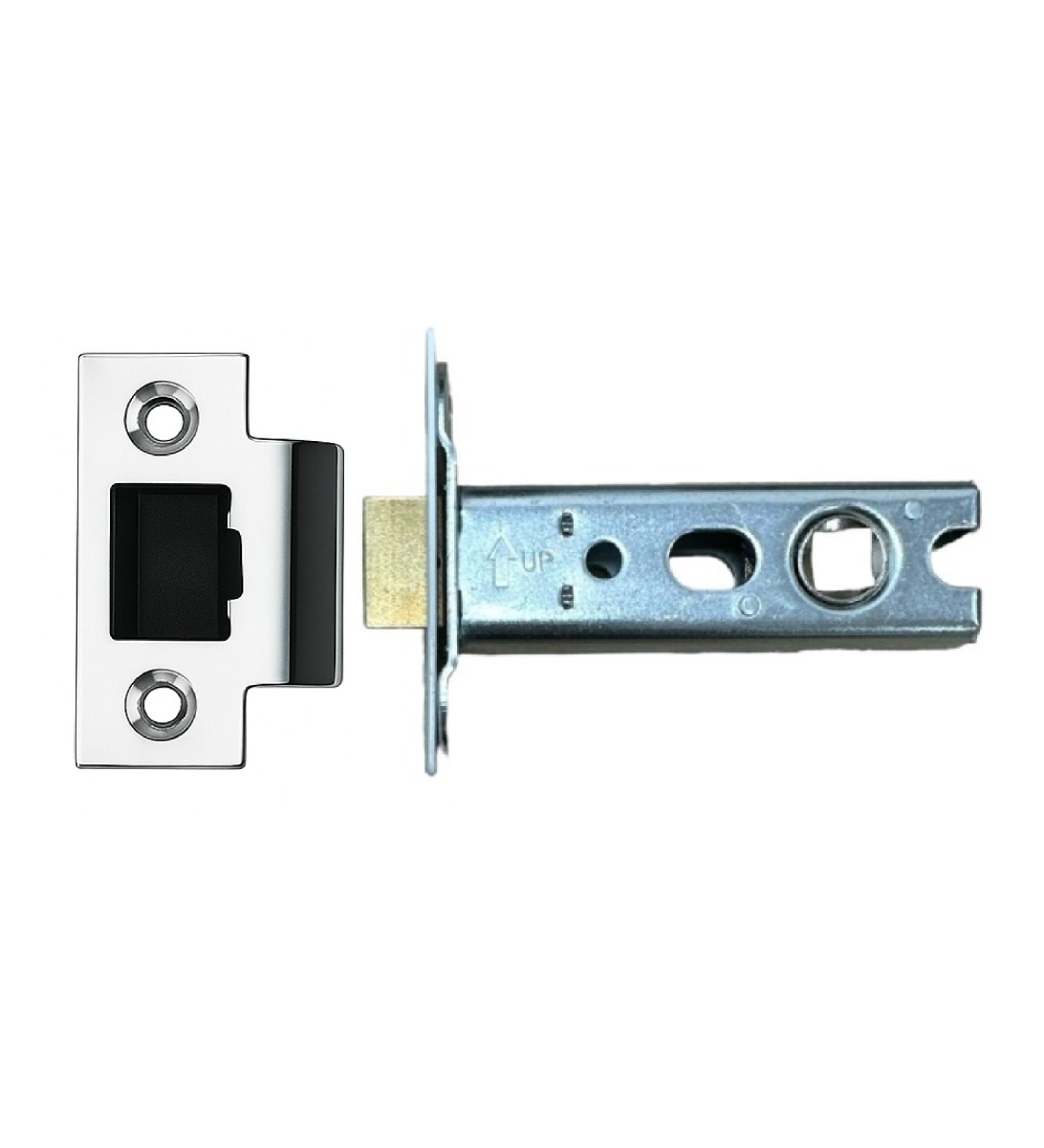 Ironzone Heavy Duty Bolthrough Tubular Latch 64mm with 44mm Backset Polished Stainless Steel