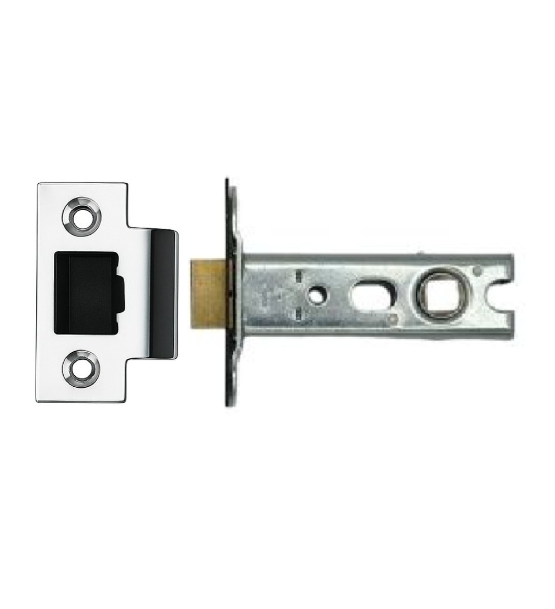 Ironzone Heavy Duty Bolthrough Tubular Latch 76mm with 56mm Backset Polished Nickel