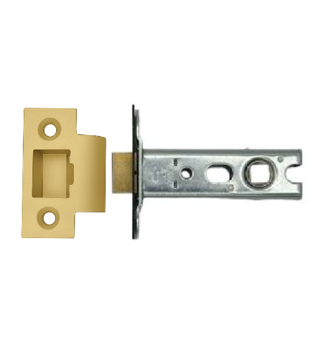 Ironzone Heavy Duty Bolthrough Tubular Latch 76mm with 56mm Backset Satin Brass