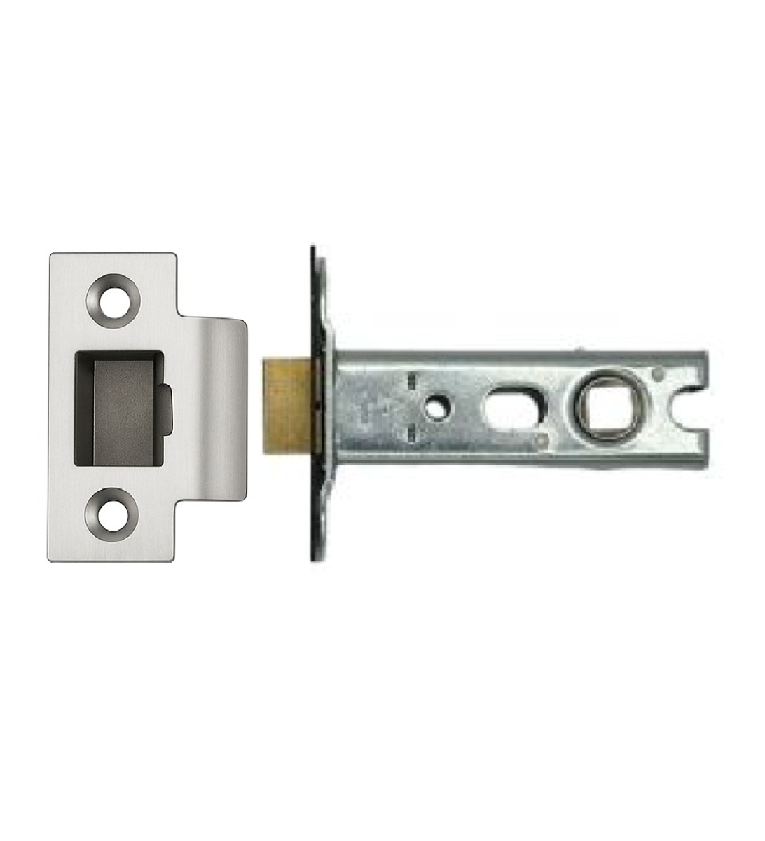 Ironzone Heavy Duty Bolthrough Tubular Latch 76mm with 56mm Backset Satin Stainless Steel
