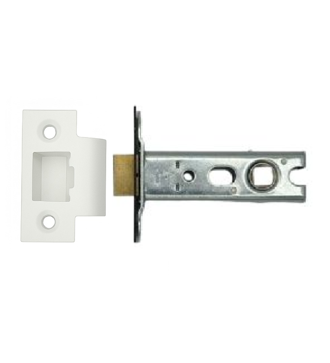 Ironzone Heavy Duty Bolthrough Tubular Latch 76mm with 56mm Backset White