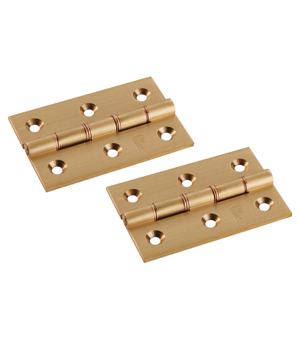 Carlisle Brass HDPBW21SB 76 X 50 X 2.5mm Double Phosphor Bronze Washered Butt Hinge Satin Brass