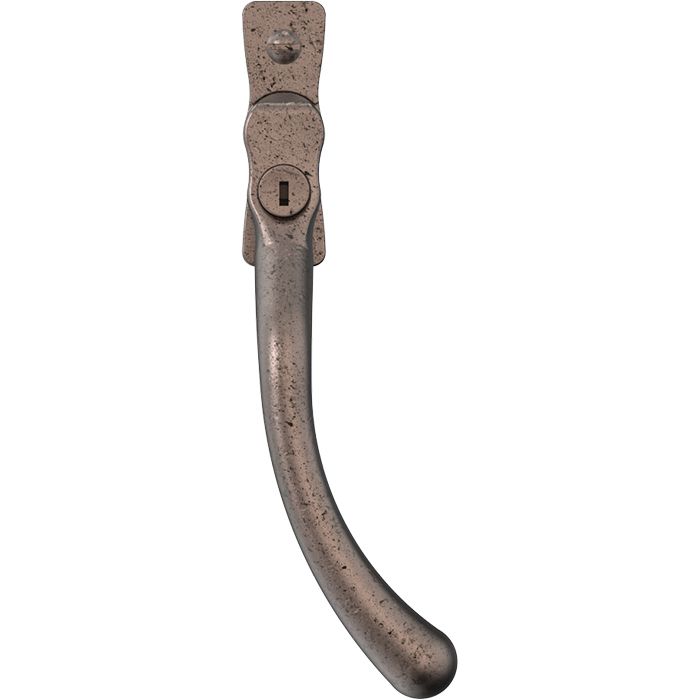 Carlisle Brass Heritage Pear Drop Casement Handle - Pewter Patina, 40Mm Pin, Left Hande CB700723