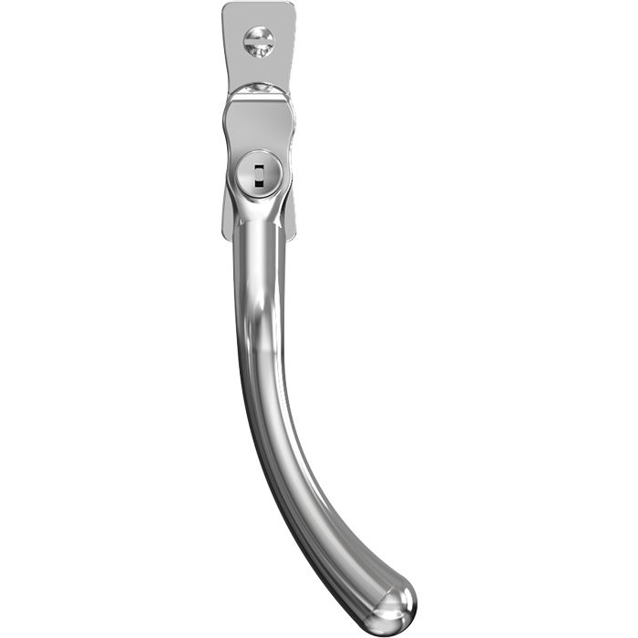 Carlisle Brass Heritage Pear Drop Casement Handle - Polished Chrome, 40Mm Pin, Left Hande CB700633