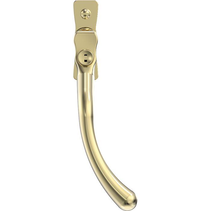 Carlisle Brass Heritage Pear Drop Casement Handle - Polished Gold, 40Mm Pin, Left Hande CB700663