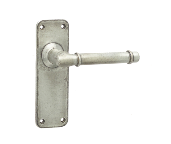 Frelan Belfry Suite Door Handle on Latchplate Pewter 150mm HF101
