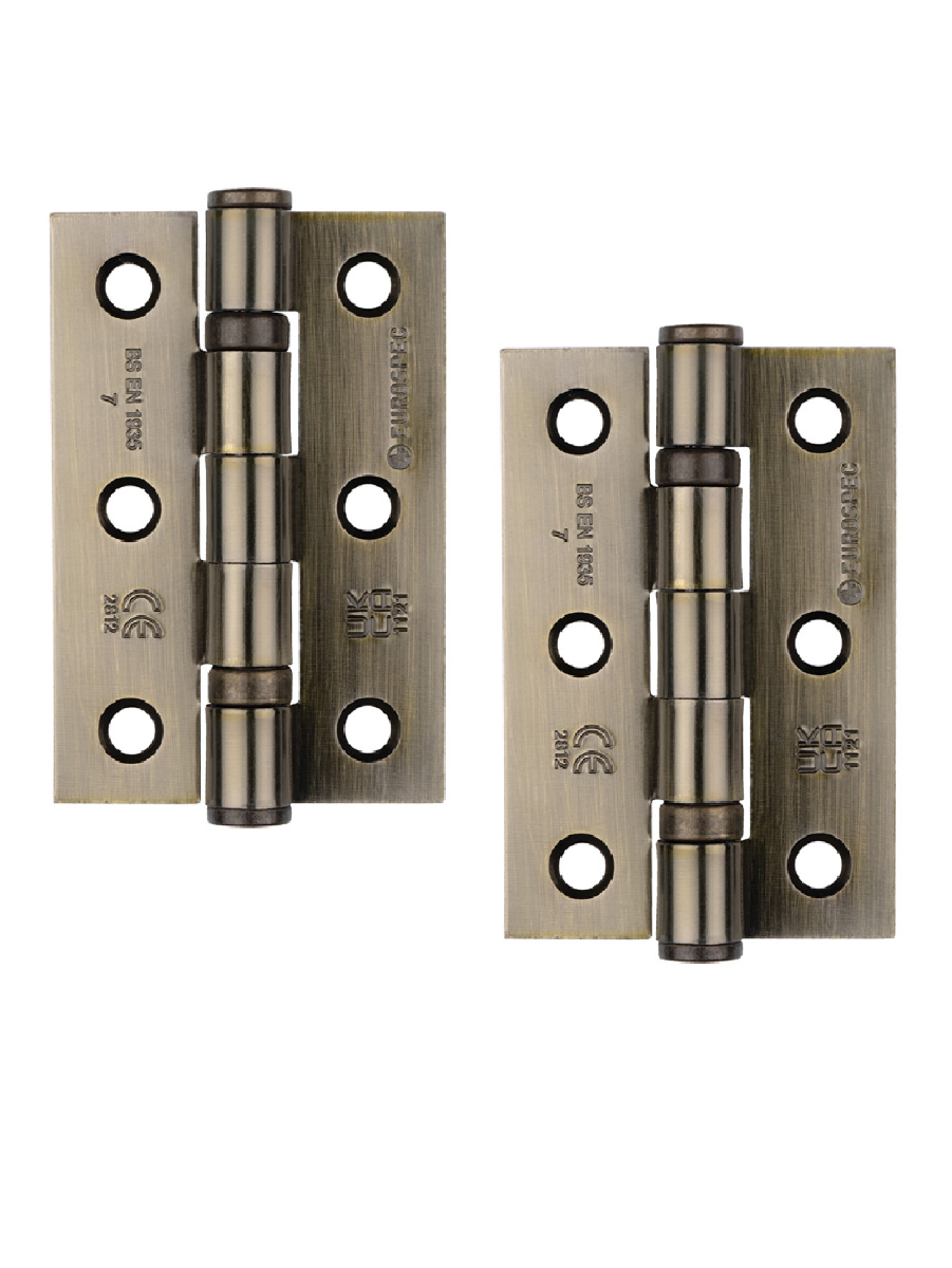Eurospec HIN1322/7AB Grade 7 Ball Bearing Hinge 76mm Antique brass