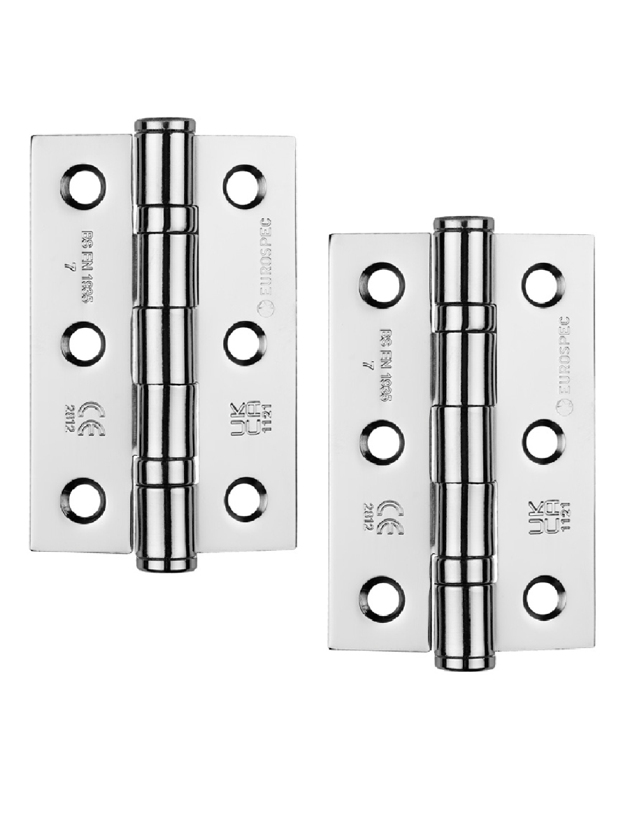 Eurospec HIN1322/7CP Eurospec 76 X 51 X 2mm Ball Bearing Hinge - Grade 7 Polished Chrome