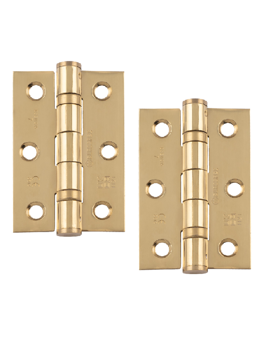 Eurospec HIN1322/7PVD Eurospec 76 X 51 X 2mm Ball Bearing Hinge - Grade 7 Stainless Brass