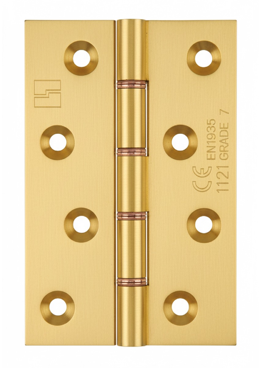 Simonswerk 1250CE Double Phosphor Bronze Washered Brass Butt Hinge CE marked FD30 fire rated 100mmx 75mm c/w Screws Honeycombe