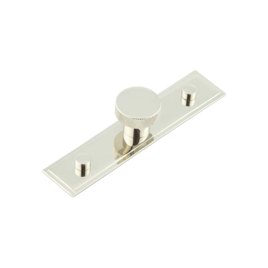 Frelan Hoxton Wenlock Cupboard Knob on Back Plate 30mm Polished Nickel HOX130PN-HOX6090PN