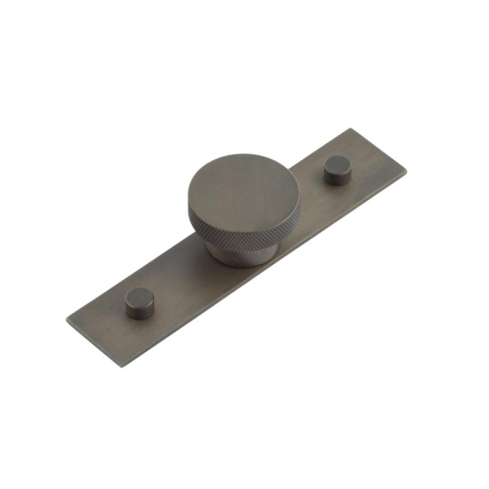 Frelan Hoxton Wenlock Cupboard Knob on Back Plate 40mm Dark Bronze HOX140DB-HOX5090DB