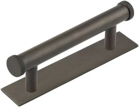 Frelan Hoxton Wenlock Cabinet Handle on Back Plate 96mm cc Dark Bronze HOX150DB-HOX5050DB